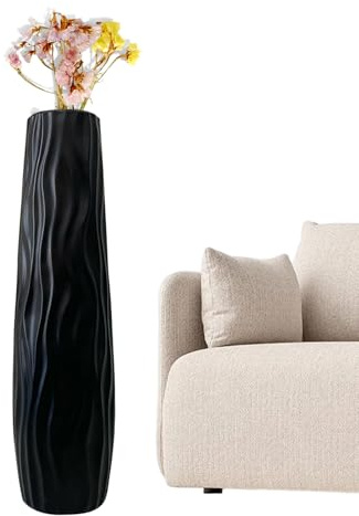 Lpoppcx Große Dekorative Bodenvase | 58 cm Modernes Wohnaccessoire Vase - Moderne Große Deko Für Zuhause Küche Wohnzimmer Schlafzimmer | Für Hochzeit Wohnzimmer Küche Zuhause