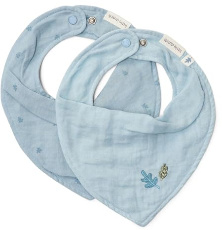 Little Dutch Lätzchen Bandana Dreieckstuch Halstuch Baby Kleinkind 2er Set Denim Blue - blau - Pure