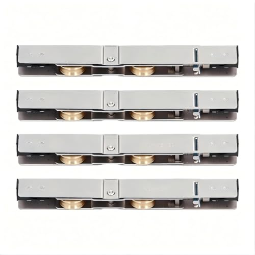Schiebetür Rollen, 15.8×2.3×1.3cm Edelstahl Push Pull Tür Fensterrolle | Dual Rollen Metall Schiebe Terrasse Tür Roller Montage Ersatz(4pcs)