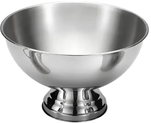 RESTEQ Seau à Champagne en Acier Inoxydable 40 x 25 cm Seau à Glace chromé Vasque rafraîchissante avec Pied