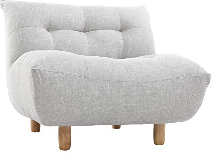 Miliboo Design-Sessel skandinavisch Grau und Eiche YUMI