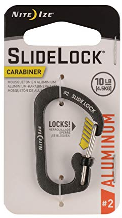 Nite Ize CSLA2-09-R6 SlideLock-Karabiner, Aluminium-Verriegelung, Anthrazit, #2