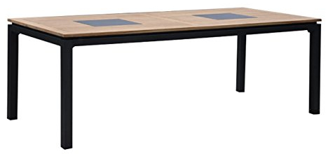 OUTLIV. Gartentisch Davos, Wetterfester Outdoor Esstisch aus Teakholz und Aluminium, Pflegeleicht, Rostfrei, für Garten, Terrasse & Balkon, 220x100cm