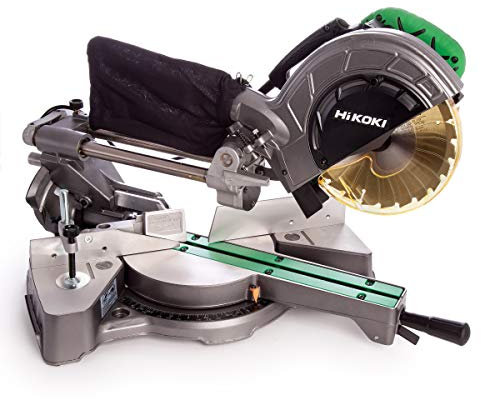 HiKOKI C8FSE Slide Compound Mitre Saw 216mm / 8. 1/2 Inch with 2 Blades 110V