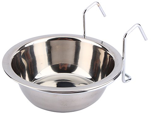 Stainless Steel Hanging Pet Bowls for Dogs Cats Puppies Food and Water Bowls Feeder Dish with Hook for Kennel Crate Cage