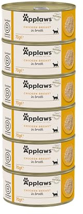 Applaws 100% Natural Wet Cat Food, Chicken Breast 156g Tins Pack of 6