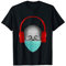 Skeleton Totenkopf mit Musik Kopfhörern und Atemschutz Maske T-Shirt
