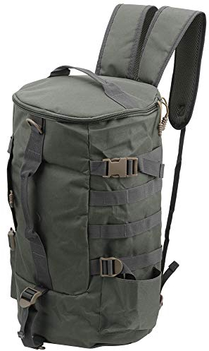 FOTABPYTI Angeltragetasche, Zylinder Angelrucksack Rucksack, Angelausrüstung mit großer Kapazität Shop zum Laden von Angelruten Angelausrüstung Zubehör Angler(Green)