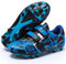 Boys Football Boots Kids Girls FG/AG Soccer Athletics Sport Shoes Training Running Teenager Indoor Outdoor Football Sneakers for Unisex Blue