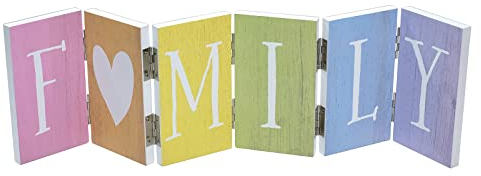 EXCELLO GLOBAL PRODUCTS Akkordeon-Schild, Pastell, aufklappbar, Familie