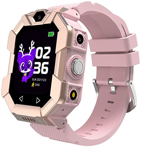 Smartwatch für Kinder, Telefon Uhr Kinder Schrittzähler 25 Spiele Kamera Video Wecker Musikspeicher Taschenlampe SOS Kinderuhr Telefonieren für Jungen Mädchen