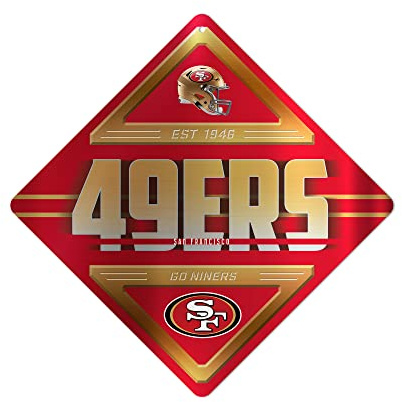 Rico Industries NFL Football Metallschild 41,9 x 41,9 cm Heimdekoration – Schlafzimmer – Büro – Man Cave