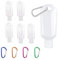 5pcs Clear Portable Travel Bottles,Hand Sanitizer Containers,50ml Refillable Travel Bottle Portable with Hook,Leakproof Travel Bottles for Hand Sanitizers,Disinfectant Alcohol,Liquids,Toiletries