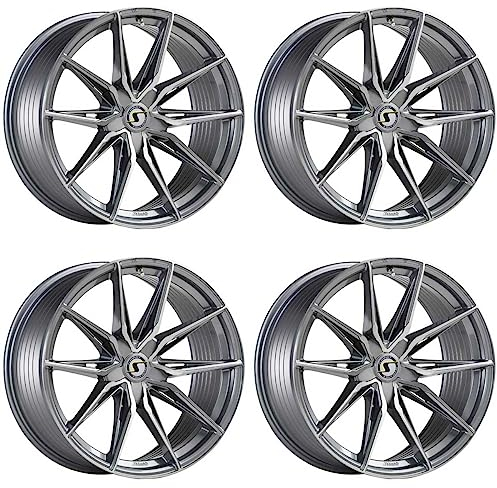 4x Schmidt Felgen TwentyOne 8.5Jx19 ET38 5x112 TitanBrushed kompatibel mit Mercedes-Benz E-Klasse W212 E500, E-Klasse W212 inkl. Facelift