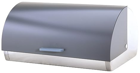 Posten Anker Design I Bread Bin Bread Box Bread Boxes Retro I Storage Baked Goods I Keep Fresh (Modern Grey)