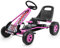 COSTWAY Gokart mit Handbremse und verstellbarem Sitz, Tretauto mit Vor- und Rückwärtsgang, Go Cart für Kinder ab 3 Jahren, Pedal Gokart Tretfahrzeug Pedalfahrzeug Kinderfahrzeug 98x59x61cm (rosa)