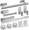 AIKER Porta Asciugamani Bagno,Versione aggiornata Porta Asciugamani Bagno Adesivo 10PCS,Acciaio Inossidabile SUS304 Ispessito di Accessori Bagno Per Mobili da Bagno o arredo Bagno a Parete