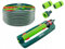 VERTO Gartenschlauch 1/2 Zoll - 30 m + Oszillierender Sprinkler + 3 Stück Anschluss Kit | Gartenbewässerung Komplettes Starterset - Grün Schlauch ist UV-beständig, Max 20 Bar, -5°C bis +30°C