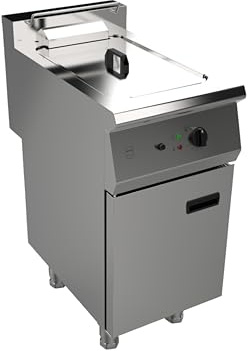 METRO Professional Friteuse électrique Gastro GESDF1021 indépendante, Acier inoxydable, 70 x 40 x 95.8 cm, 21 litres, 15 kW, 400 V, argentée