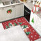CAROMIO Weihnachts-Küchenmatte Weihnachtsmann, 2er-Set, rutschfeste Dicke Küchenteppiche und Matten für Boden Bequeme Stehmatten für Küchenspüle Büro Wäscherei 40 x 60 + 40 x 120 cm