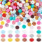 GOMAKERER 180 Pcs 18 Candy Colors Silicone Round Beads, 14mm Matte Glaze Abacus Beads for DIY Jewelry