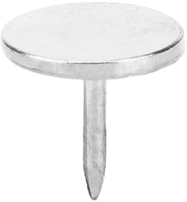 KIMISS Deco Domed Head Antique-style Upholstery Tacks, Large Round Copper Nails for Sofas, Wallpaper, Vintage Brass Finish Thumbtacks in Yellow and Silver (Diameter 14MM*Total length