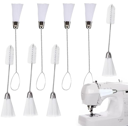 Sewing Machine Lint Cleaning Brush, Sewing Machine Cleaning Set - 8 x Cleaning Brushes with Dense Bristles, Double-Ended Cleaning Brushes with Dense Bristles, Multifunctional Dust Cleaner for