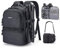 bagsmart Zaino per fotocamera, DSLR SLR piccola, compatibile con fotografi, tracolla 2 in 1, adatto per iPad da 12,9, per Sony, Canon, Nikon, Nero , Sportivo