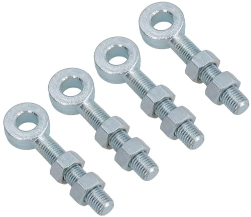 Swing Gate Long Eye Bolts Hinge + Nuts Adjustable Zinc Plated 20 x 100mm 4pc