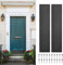 sourcing map 2pcs Door Kick Plate, 8 x 30 Inches Aluminum Kick Plate Door Plate, 1.5mm (1/16 Inch) Thickness, for Exterior Front Door or Back Door, Black