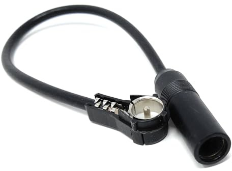 DRUT DIN to ISO Car Stereo Antenna Adapter Cable – Universal Radio Aerial | Converter for Car Audio Systems
