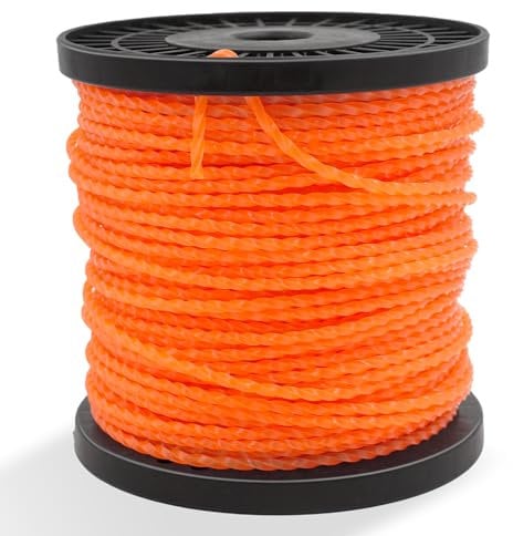 Zeqeey Corda per decespugliatore per erbacce, 3,0 mm x 67 m, attorcigliata, quadrata, in nylon, resistente, 0,3 cm x 67 m