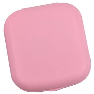Sanfoelek Simple Small Portable Candy-Colored Contact Lens Case Built-in Tweezers Suction Stick Frosted Surface Contact Lenses Companion Care Box