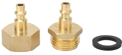 Glomora 2 Stück Schlauchverbinder, Schlauchanschluss Adapter aus Messing 6mm Messing Schlauchtülle Schlauchanschluss winterfestes Sprinkler Blow Adapter für Wasser Luft Öl Gas Rohrverbindungen