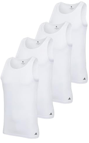Adidas Herren Unterhemd Tank Top Baumwolle Sportswear 4er Pack