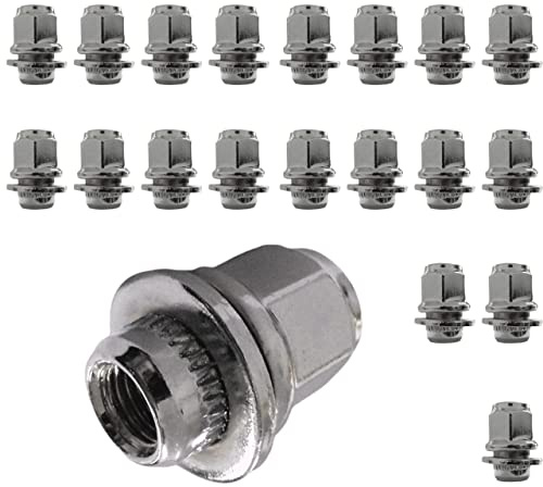 20 Radmuttern Flachbundradmuttern M12x1,5 Mutter Flachbund SW21 Höhe: 47mm kompatibel mit Lexus, Toyota
