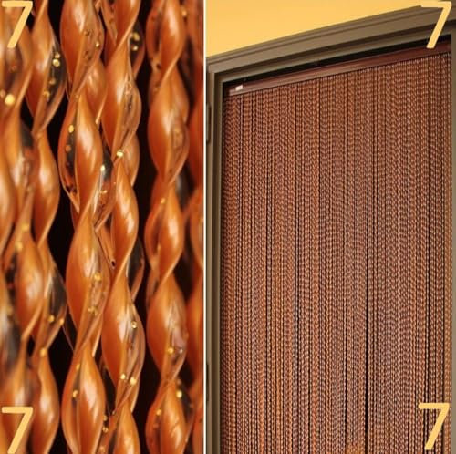 BricoShopping® Tenda moschiera Mod.A a fili in pvc regolabile Zanzariera per porta finestra esterna ingresso balcone camper filo ANTIMOSCHE 4 misure (7 (Ambra), 130L x 240A cm (1 Pannelli))