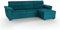 Talamo Italia - Schlafsofa mit Halbinsel Quinzia, Verwandelbares Ecksofa für das Wohnzimmer, gepolstert, abnehmbar, 100% Made in Italy, 285x160 h100 cm, Hellblau