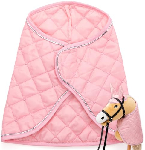Hoofly Hobby Horse Zubehör – Decke in Pink, weich & strapazierfähig [TÜV geprüft], hochwertige & stilvolle Hobby Horse Decke für Spiel, Pflege & Training
