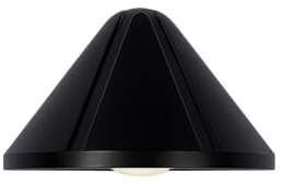 Chrasy Moderne LED Wandleuchte Dreieckig IP65 7W Aluminium3000K Warmweißes Licht Schwarz/Weiß Rostfrei für mit Klarglas Innen/Außenleuchte Innen: Eingang, Balkon, Flur, Treppe, Wohnzimmer (Schwarz)