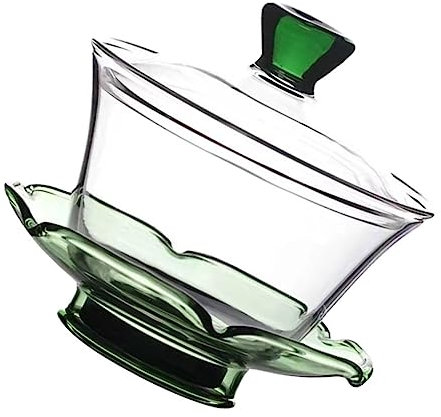 WEKADRIN 1Set Elegant Chinese Teacup Transparent Tureen Tea Cup with Lid Height for Home Use for Tea Lovers