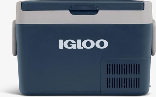 IGLOO ICF32 - Tragbare Kompressor Kühlbox 32L - 12/24V 230V - Elektrische Kühlbox -18 °C bis 20 °C - Mini Kühlschrank, Gefrierbox für Camping, Auto