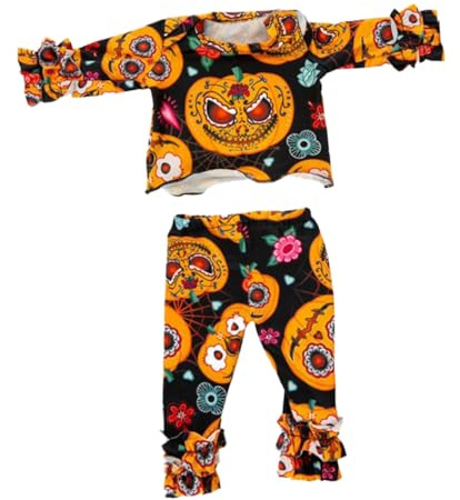Funomocya Halloween Puppenkleidung 34x30cm Kürbis Kostüm Für 18 Zoll Mädchenpuppe Weiches Stoff Halloween Kleid Für Puppen Halloweengeschenk
