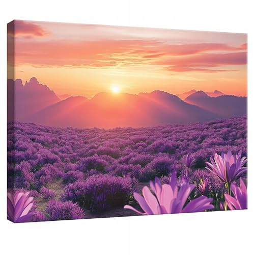 WallArena Leinwand Bilder Gebirge Berge 120x80 cm | Leinwandbilder, Bild auf leinwand, Wandbild XXL groß Wandbilder für Wohnzimmer Schlafzimmer Wohnzimmerbilder Modern