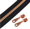 YaHoGa 9 m rosegoldfarbene endlos Reißverschluss Meterware Schwarze Reissverschluss 6mm-Spirale + 25 Nonlock-Zipper (rosegoldfarbene Schwarze)