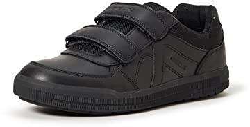 Geox Boy's J Arzach Boy Sneakers, Black, 7 UK