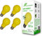 greenandco 4x Ampoule LED anti-moustiques, anti insectes E27, jaune, 5W, longueur d'ondes 560-580nm, non-graduable