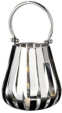 GILDE Windlicht mit Kerzeneinsatz geeignet für Kerzen mit einem Durchmesser von bis zu 7 cm die Glaskuppel ist abnehmbar Höhe 21,0 cm Durchm. 17,0 cm 65380