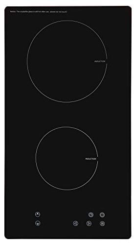 SIA INDH30BL 30cm Black Domino 2 Zone Touch Control Electric Induction Hob