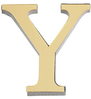 ABC Wandaufkleber 26 Gold Alphabet Wandtattoo 3D Spiegel Wandsticker, Kreativ Spiegel Buchstaben Aufkleber, DIY selbstklebende Schlafzimmer Wohnzimmer Kinderzimmer Colorful (Y)